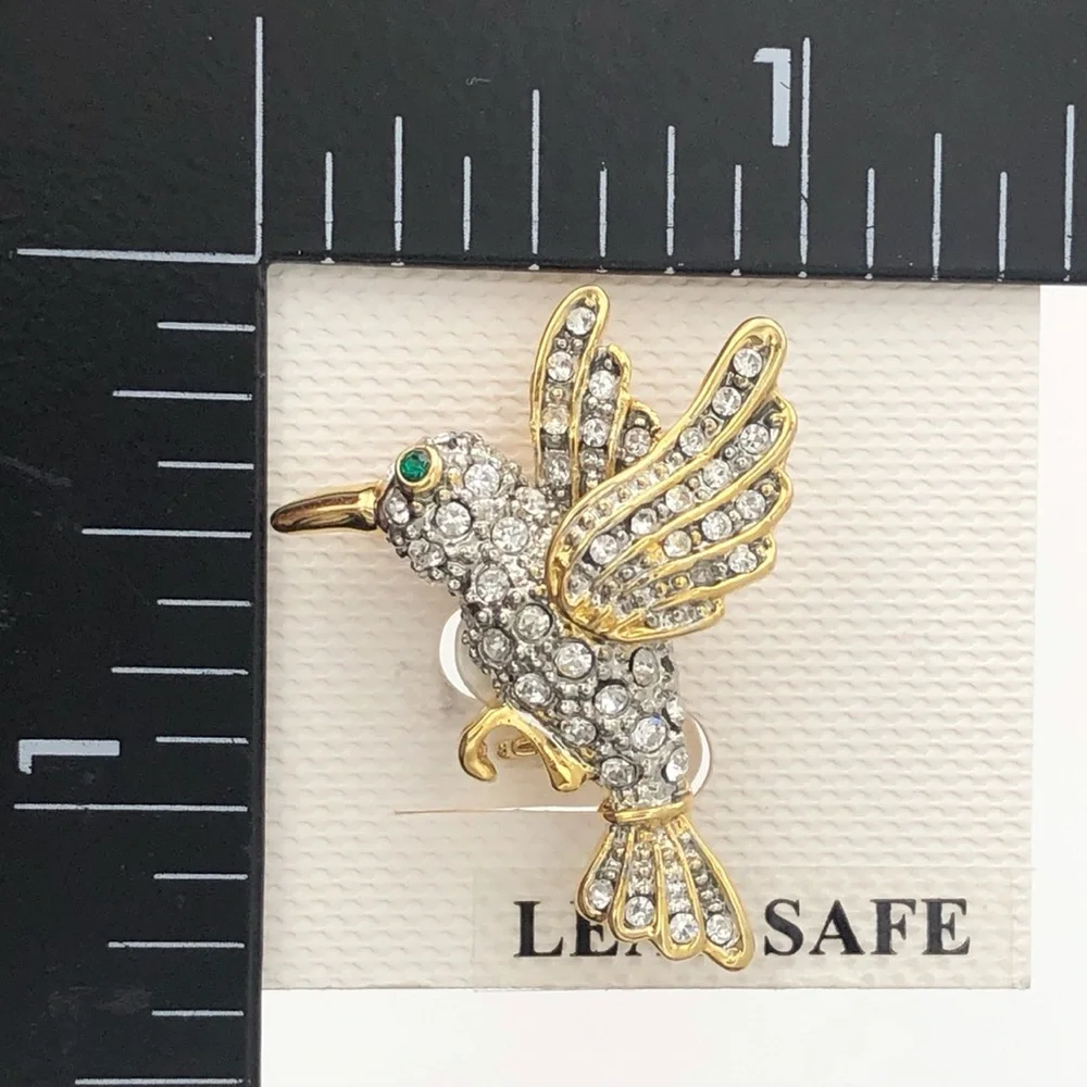 🌼 Rhinestone Hummingbird lapel Pin Brooch